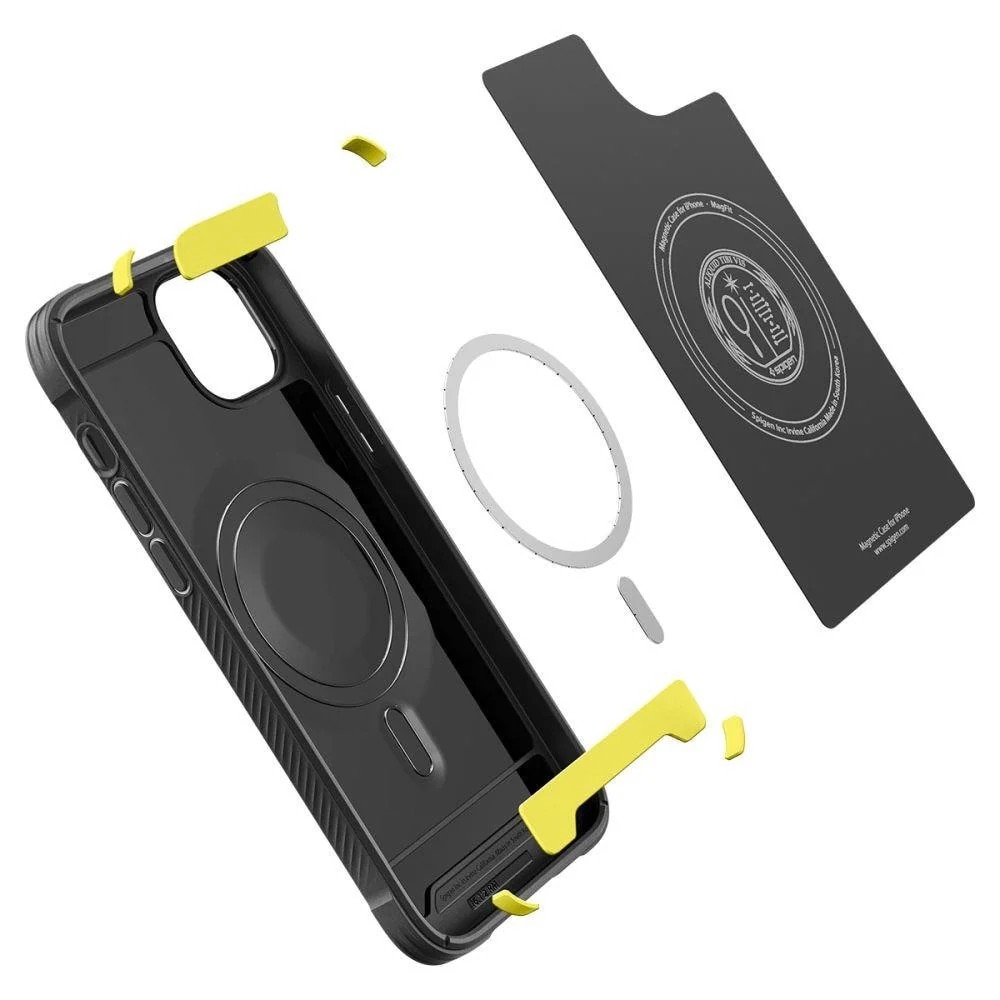Carcasa Spigen Rugged Armor MagSafe compatibila cu iPhone 14 Matte Black