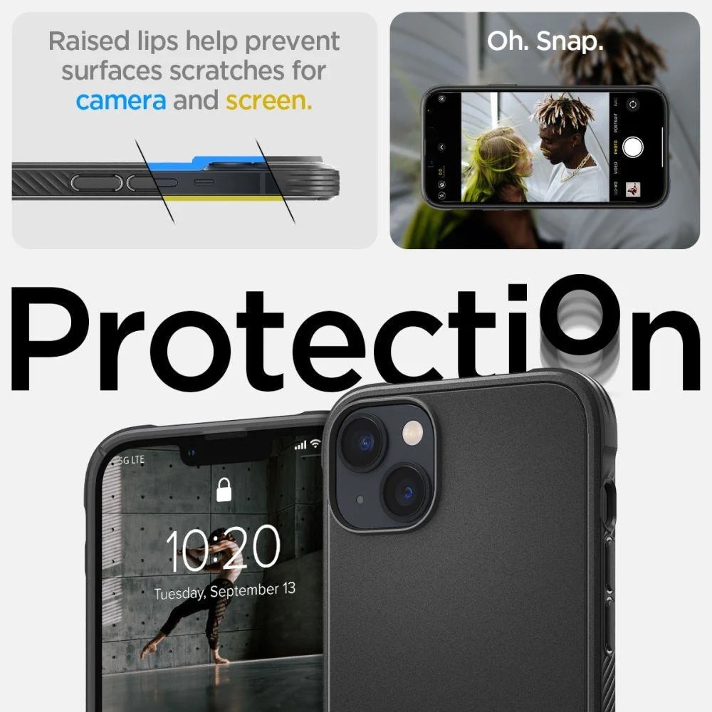 Carcasa Spigen Rugged Armor MagSafe compatibila cu iPhone 14 Matte Black