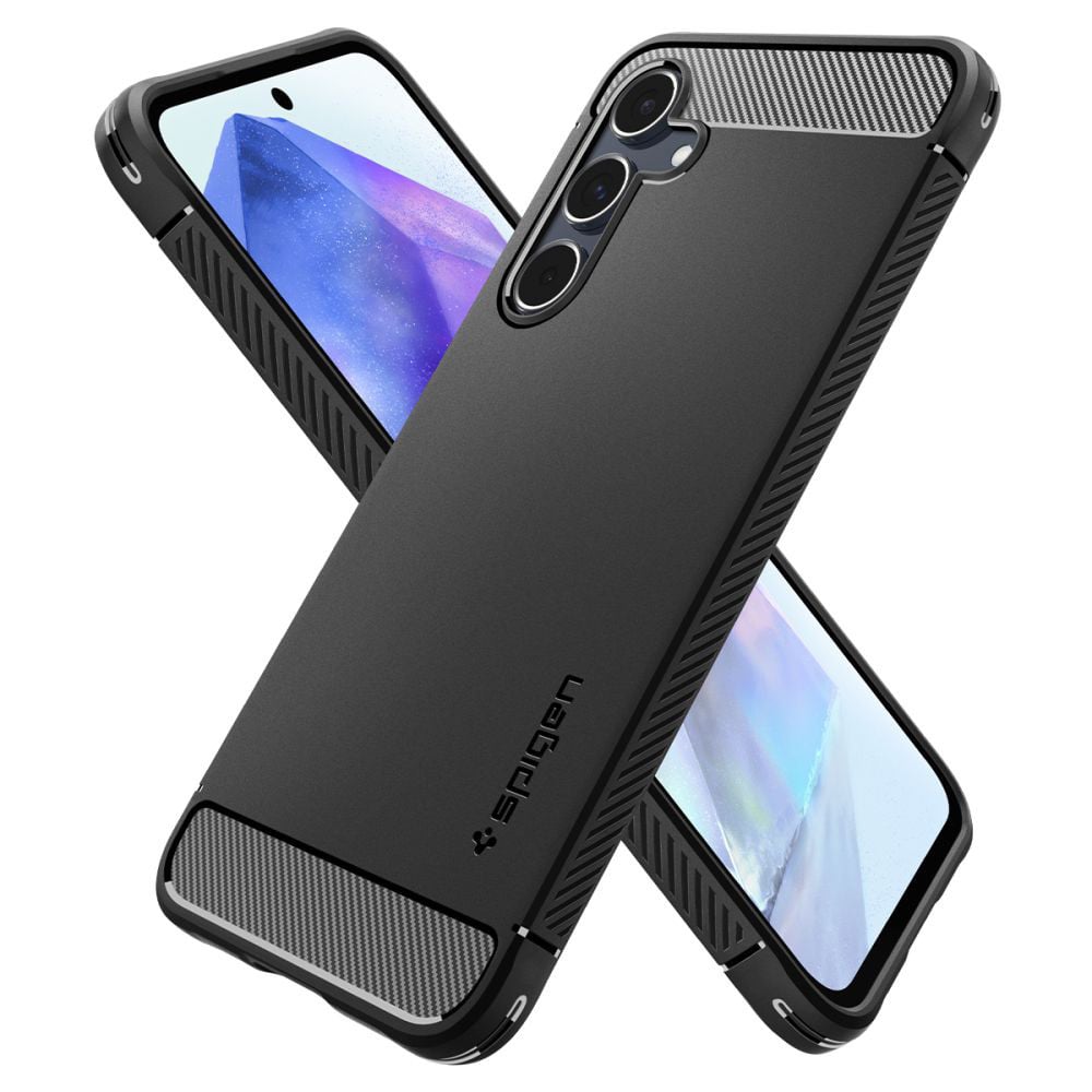 Husa pentru Samsung Galaxy A55 5G - Spigen Rugged Armor - Negru