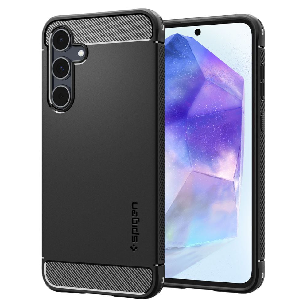 Husa pentru Samsung Galaxy A55 5G - Spigen Rugged Armor - Negru
