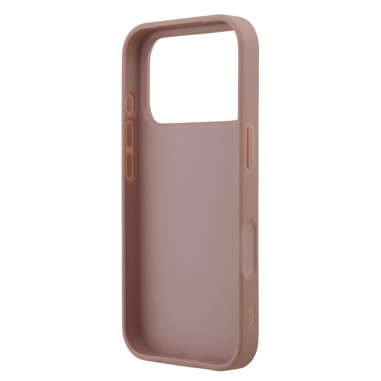 Husa Guess Fixed Glitter 4G Metal Logo compatibila cu iPhone 17 Pro Roz