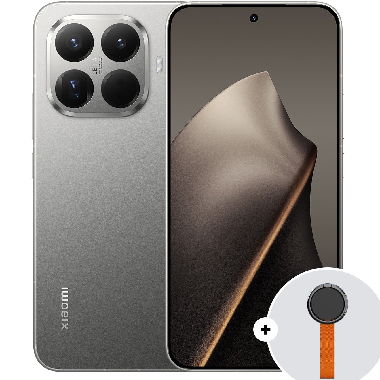 Telefon mobil Xiaomi 15T Pro, 12GB RAM, 256GB ROM, 5G Gray + Woven Strap Ring Stand