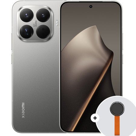 Telefon mobil Xiaomi 15T Pro, 12GB RAM, 256GB ROM, 5G Gray + Woven Strap Ring Stand