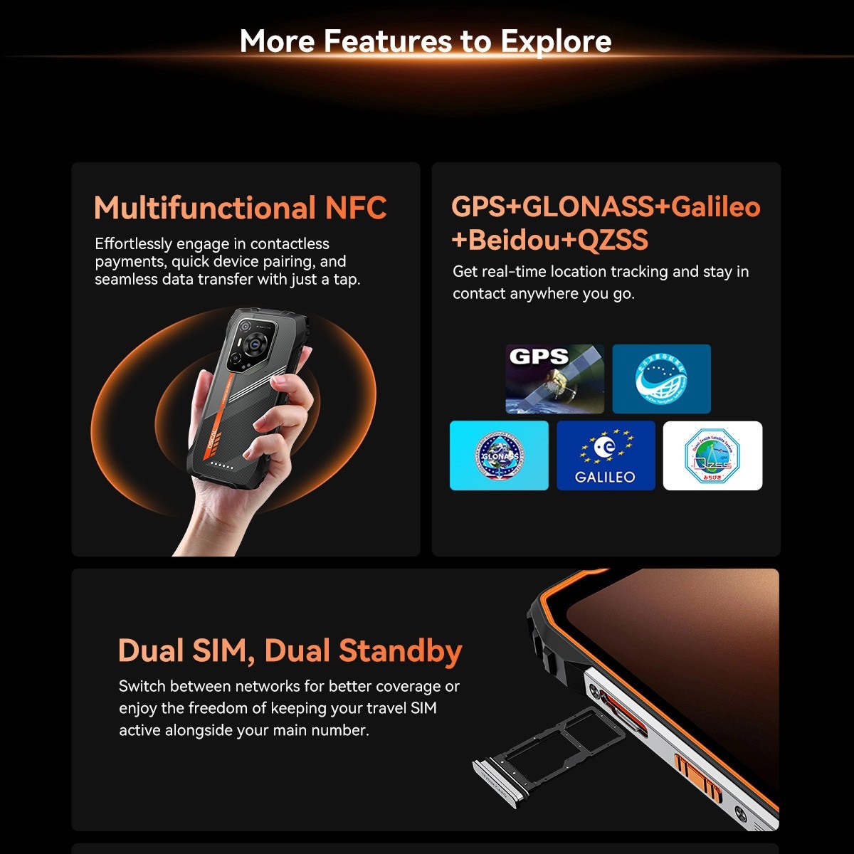 Telefon mobil Blackview Pilot 3, 5G, 36GB Ram(12GB + 24GB / 2T), 256GB, 8 nuclee, 6.78'' HD+, Android 15, 7500mAh, 120Hz, 1080*2460, 50MP Camera Octa Core, Fingerprint/3.5mm Jack/GPS, Negru