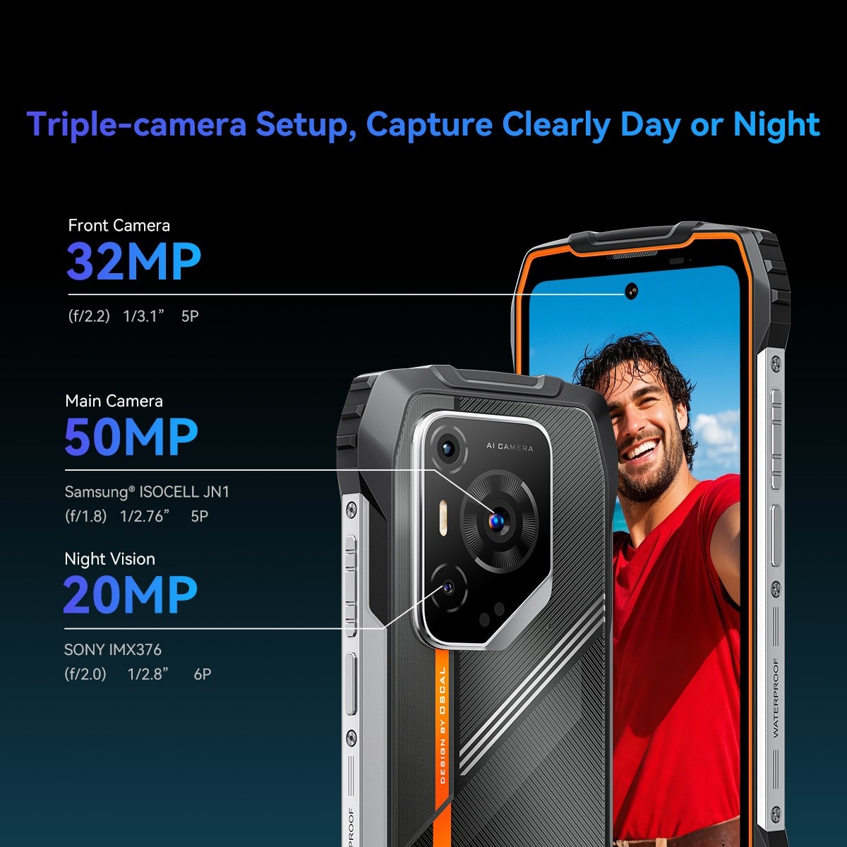 Telefon mobil Blackview Pilot 3, 5G, 36GB Ram(12GB + 24GB / 2T), 256GB, 8 nuclee, 6.78'' HD+, Android 15, 7500mAh, 120Hz, 1080*2460, 50MP Camera Octa Core, Fingerprint/3.5mm Jack/GPS, Negru