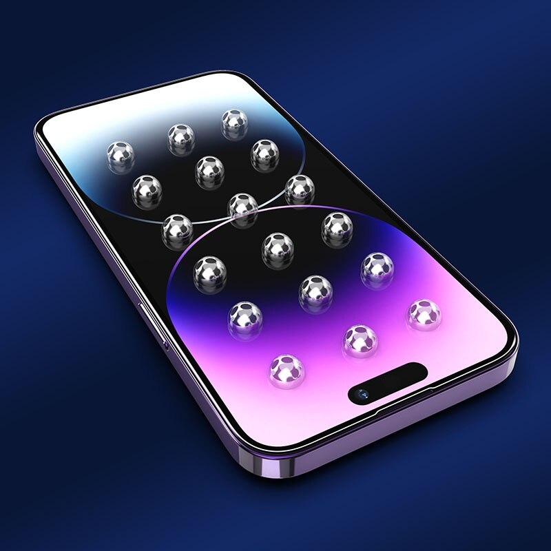Folie sticla privacy pentru iPhone 13/13 Pro/14, 6.1", cu dispozitiv de instalare rapida si usoara, duritate 9H, precizie 1:1, sticla securizata, protectie telefon