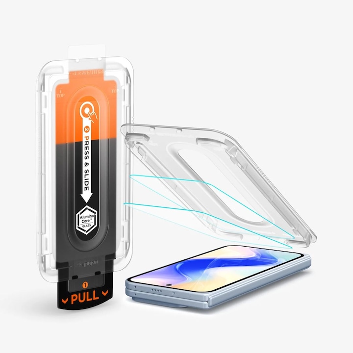 Folie protectie telefoane Spigen, set 2 buc, pentru Google Pixel 10 Pro Fold, transparent