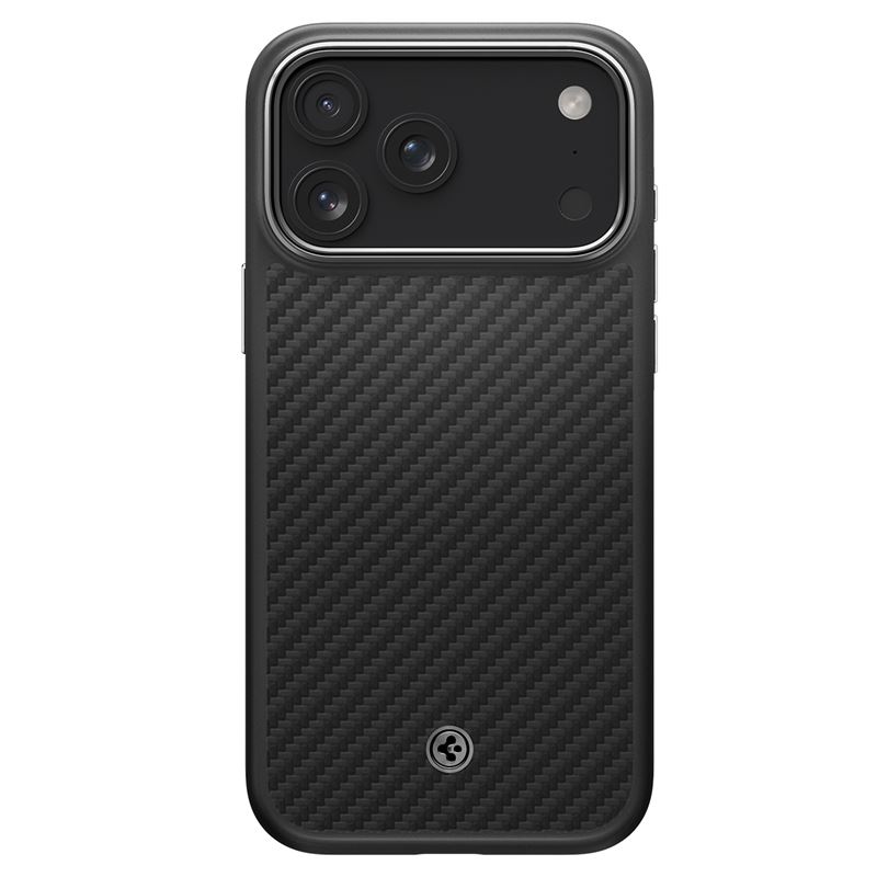 Carcasa Spigen Enzo Aramid T compatibila cu iPhone 17 Pro Max, Black Silver