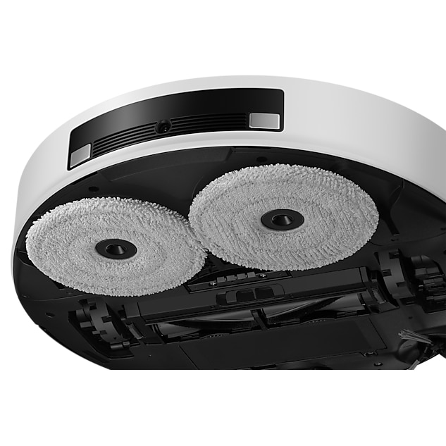 Aspirator robot Samsung VR7MD96514G/GE Bespoke Jet Bot Combo 3-in-1 Steam Plus, 70 W, Recipient praf 0.25 L, Senzor dToF LiDAR, 6000 Pa, Autonomie 180 minute, Rezervor 0.1 l, Control prin aplicatie, Control vocal, Wi-Fi Gri