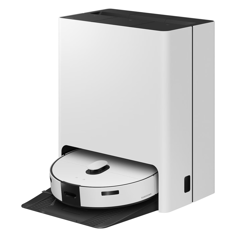 Aspirator robot Samsung VR7MD96514G/GE Bespoke Jet Bot Combo 3-in-1 Steam Plus, 70 W, Recipient praf 0.25 L, Senzor dToF LiDAR, 6000 Pa, Autonomie 180 minute, Rezervor 0.1 l, Control prin aplicatie, Control vocal, Wi-Fi Gri
