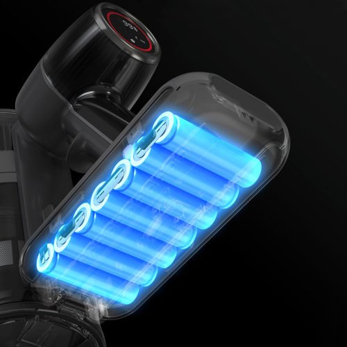 Aspirator vertical 2 in 1, Rohnson Mamba Extreme Plus M7, 370 W, 25.2 V, 2500 mAh, 80 dB, cyclone, 0.5 L, 29 kPa, autonomie 55 min