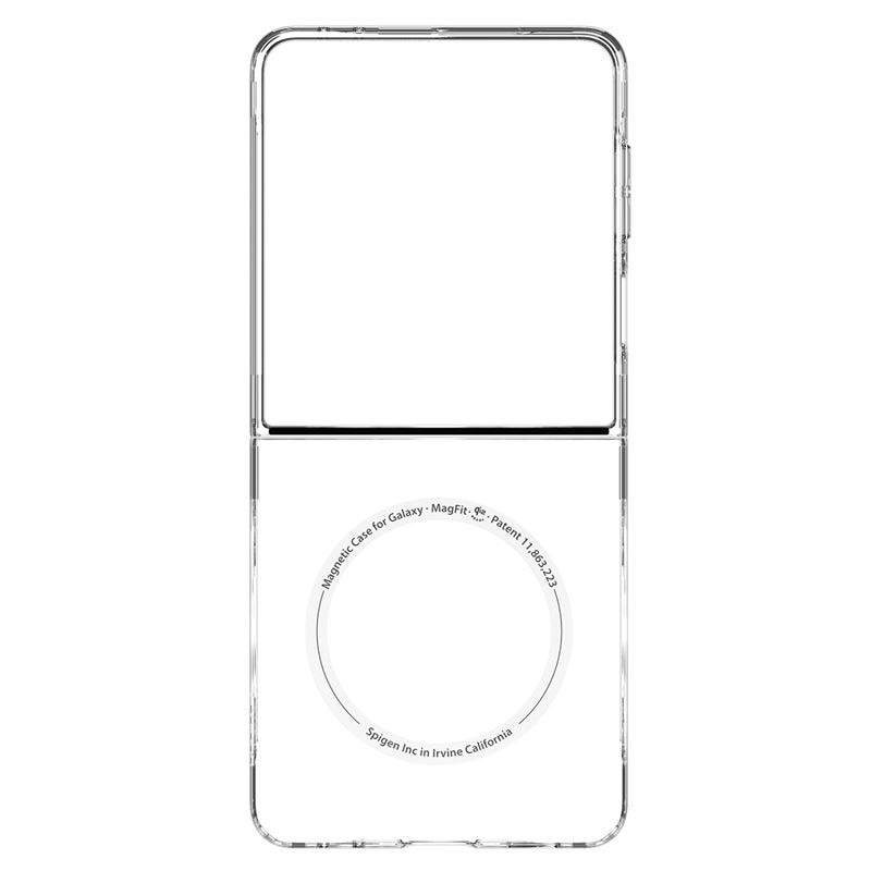 Carcasa Spigen Air Skin cu MagSafe, compatibila cu Samsung Galaxy Z Flip 7, Alb / Transparent