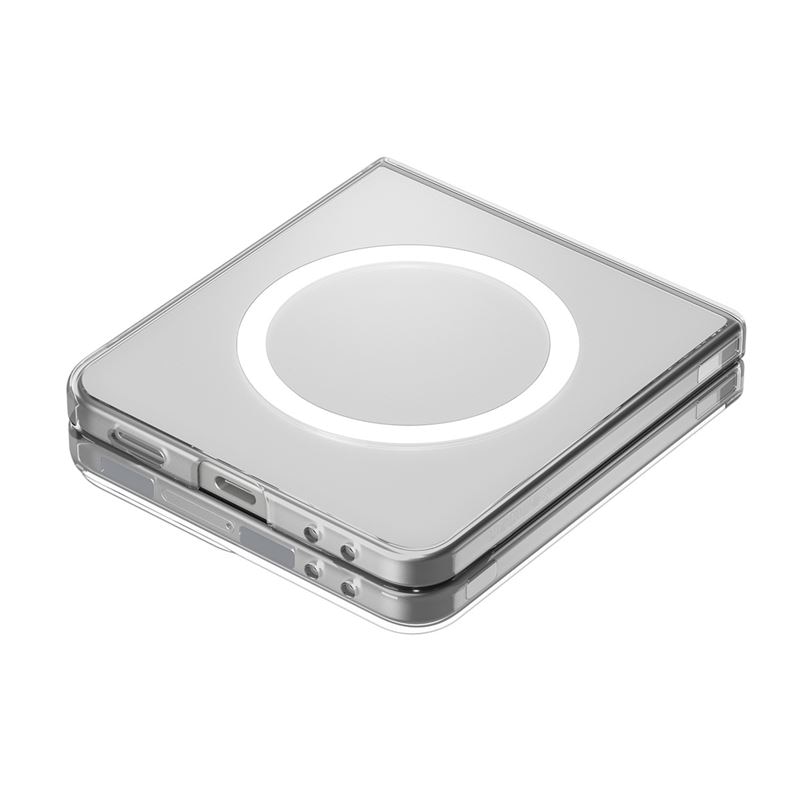 Carcasa Spigen Air Skin cu MagSafe, compatibila cu Samsung Galaxy Z Flip 7, Alb / Transparent