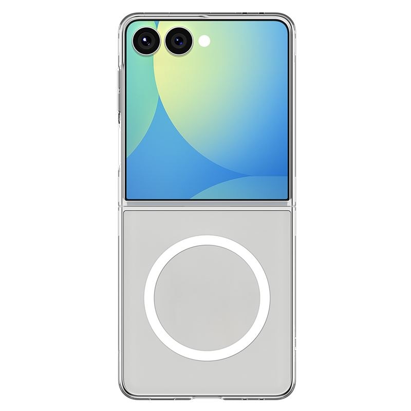 Carcasa Spigen Air Skin cu MagSafe, compatibila cu Samsung Galaxy Z Flip 7, Alb / Transparent