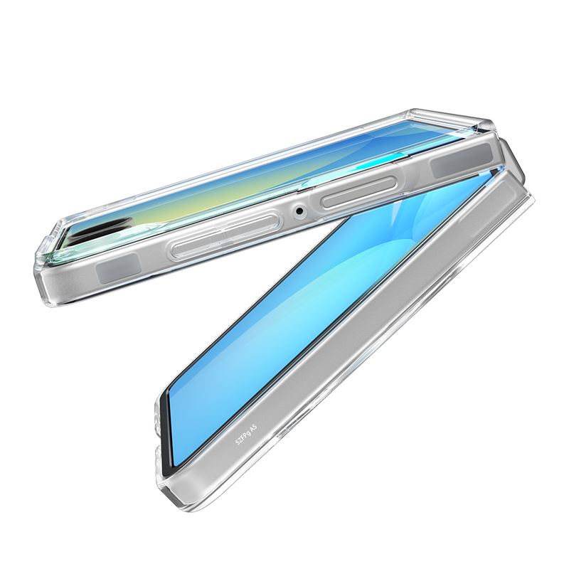 Carcasa Spigen Air Skin cu MagSafe, compatibila cu Samsung Galaxy Z Flip 7, Alb / Transparent
