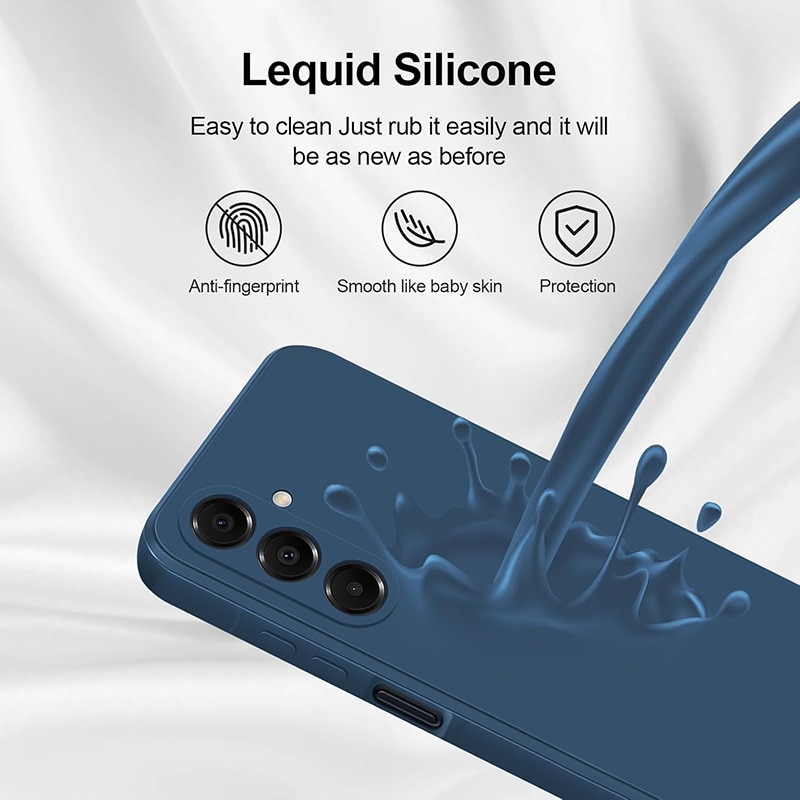 Husa pentru Samsung Galaxy A26, silicon lichid, Calitate Premium, Interior din Microfibra, Protectie Sporita, Antisoc, Albastru inchis