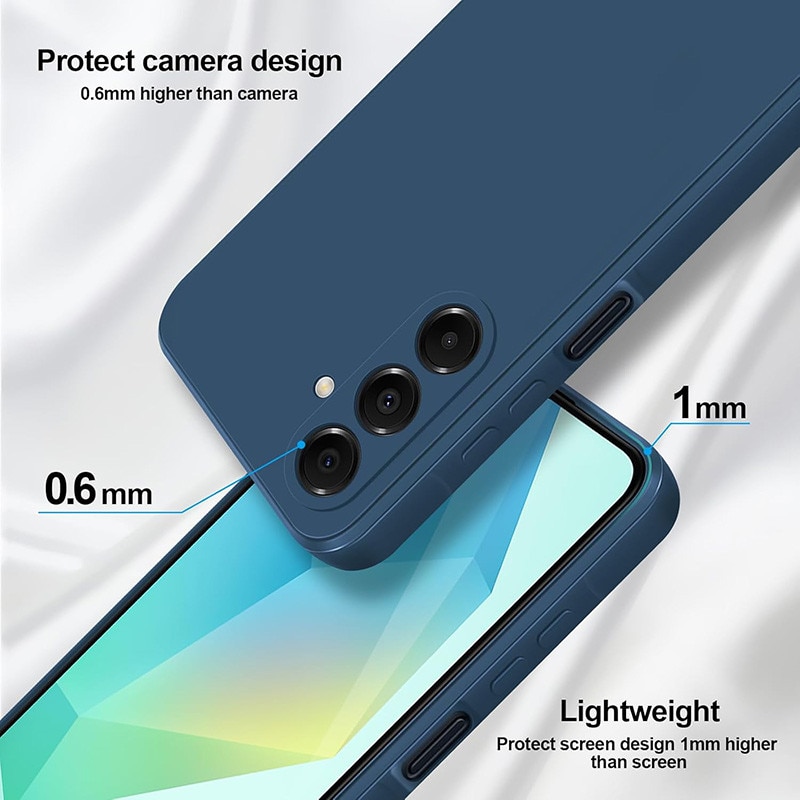 Husa pentru Samsung Galaxy A26, silicon lichid, Calitate Premium, Interior din Microfibra, Protectie Sporita, Antisoc, Albastru inchis