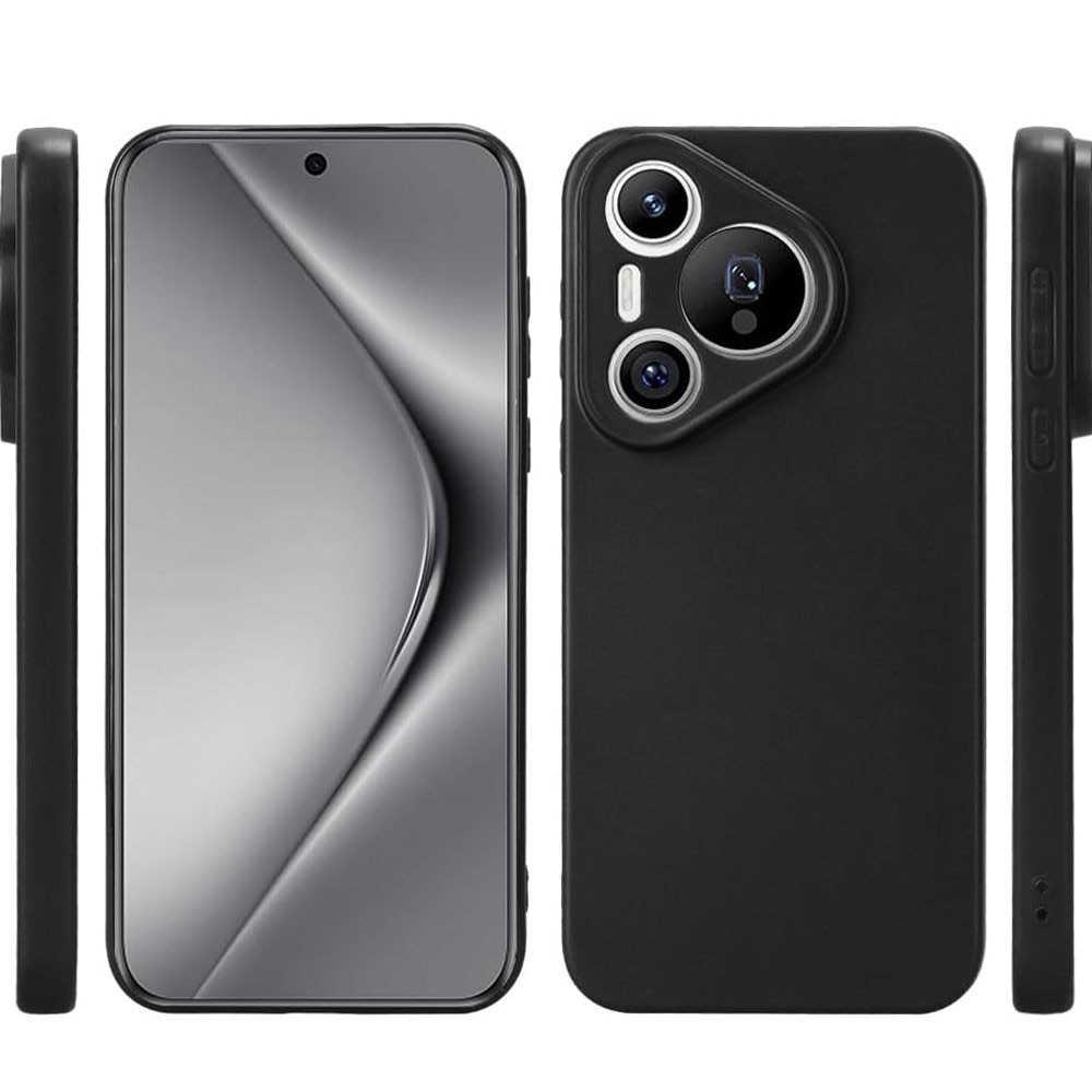 Husa de protectie, GUIXUAN, Compatibil cu HUAWEI Pura 70 Pro, Silicon, Protectie Antisoc, Compatibil Incarcare Wireless, Negru