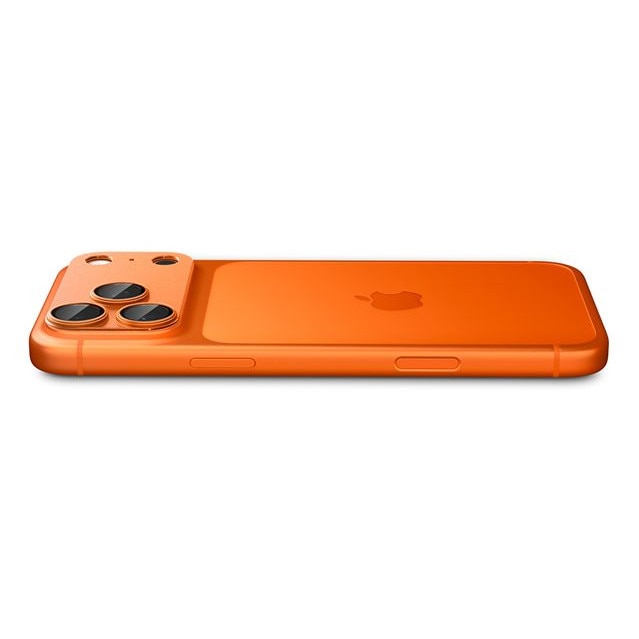 Folie sticla camera foto Spigen Glass tR EZ Fit Optik Pro XL compatibila cu iPhone 17 Pro Max, Portocaliu
