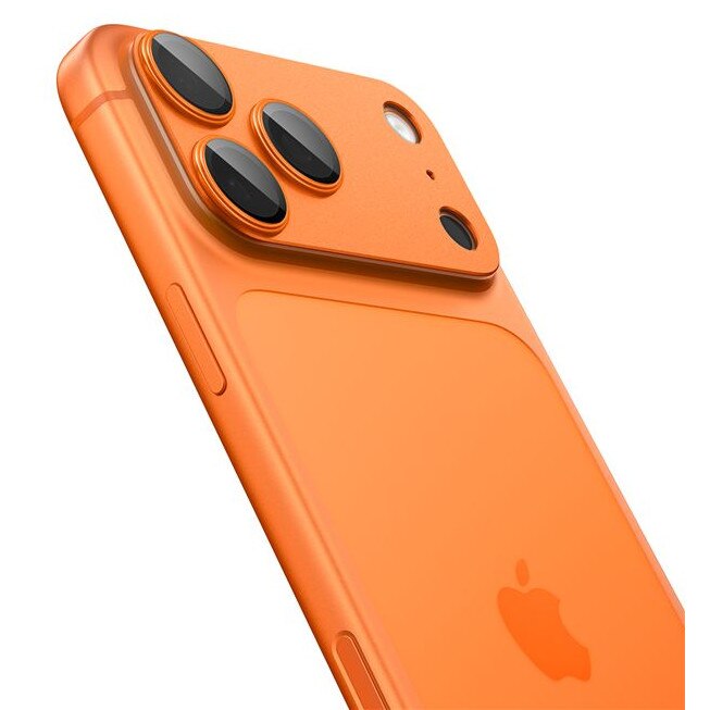 Folie sticla camera foto Spigen Glass tR EZ Fit Optik Pro XL compatibila cu iPhone 17 Pro Max, Portocaliu