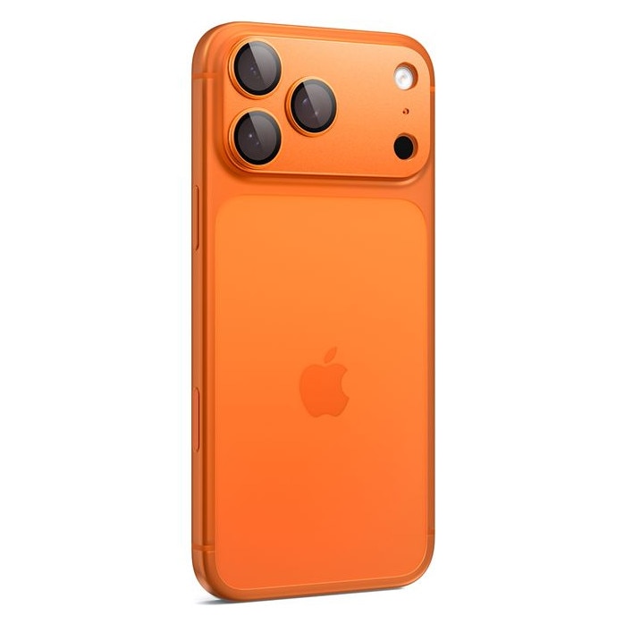 Folie sticla camera foto Spigen Glass tR EZ Fit Optik Pro XL compatibila cu iPhone 17 Pro Max, Portocaliu