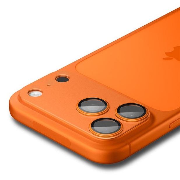 Folie sticla camera foto Spigen Glass tR EZ Fit Optik Pro XL compatibila cu iPhone 17 Pro Max, Portocaliu