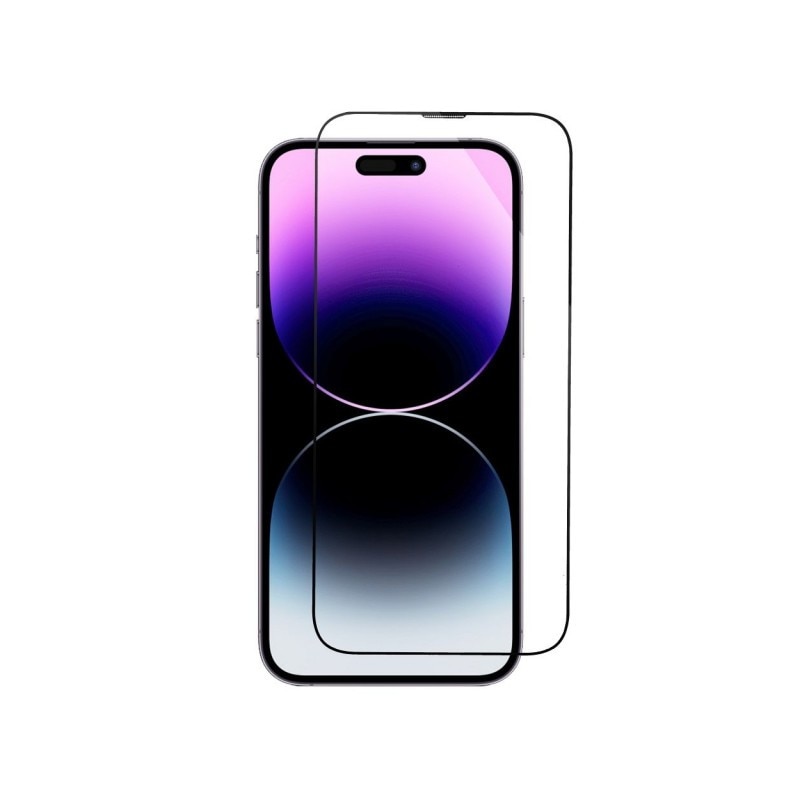 Folie Protectie Sticla securizata Mkpshield, compatibila iPhone 15 Pro Max, Full Glue, Ultra HD, Margini Negre