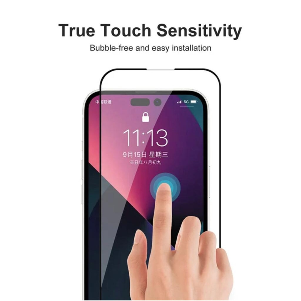 Folie Protectie Sticla Securizata Alfkary compatibila iPhone 16 Pro, Full Glue, Ultra HD