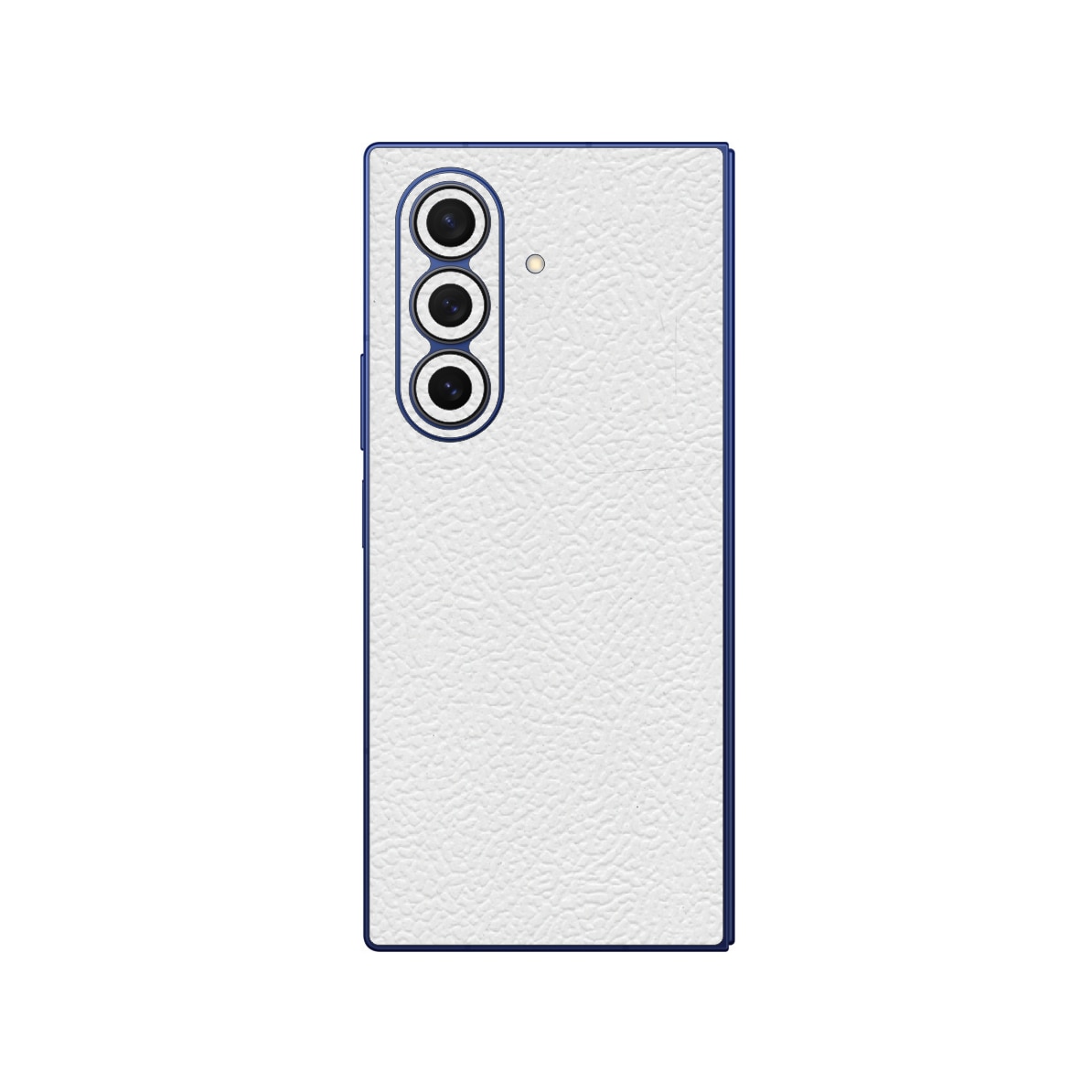 Folie iSkinz pentru Samsung Galaxy Z Fold7 - Piele Alba, 360 Cut, Skin Adeziv, Protectie Carcasa Spate si Laterale