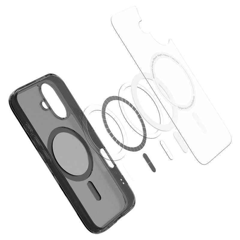 Carcasa Spigen Ultra Hybrid T MagSafe compatibila cu iPhone 16 Frost Black