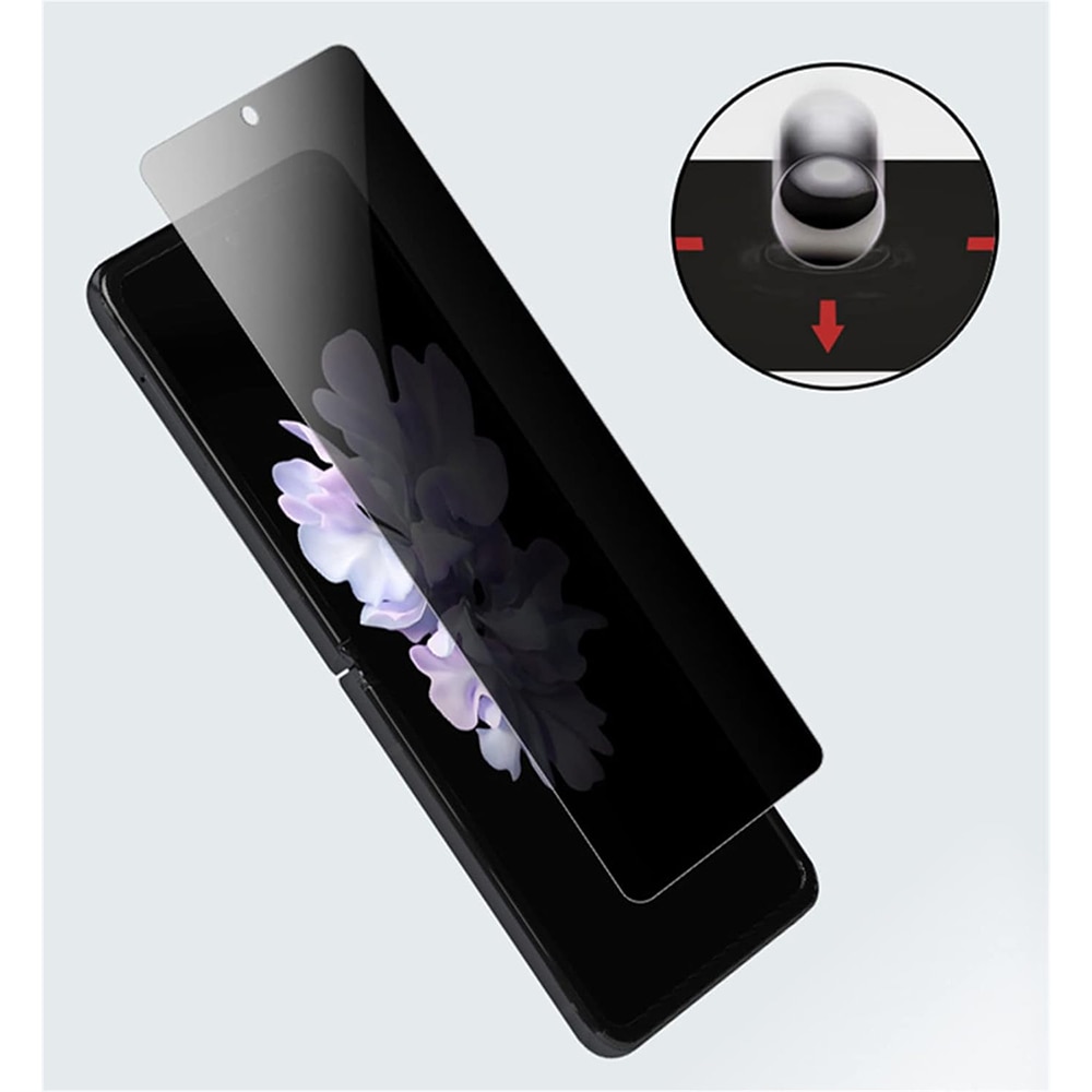 Folie Privacy din Hydrogel Compatibil cu Samsung Galaxy Z Flip 5, Privacy, Anti-spy, Full Screen, Full Cover, HD Clarity, Neagra