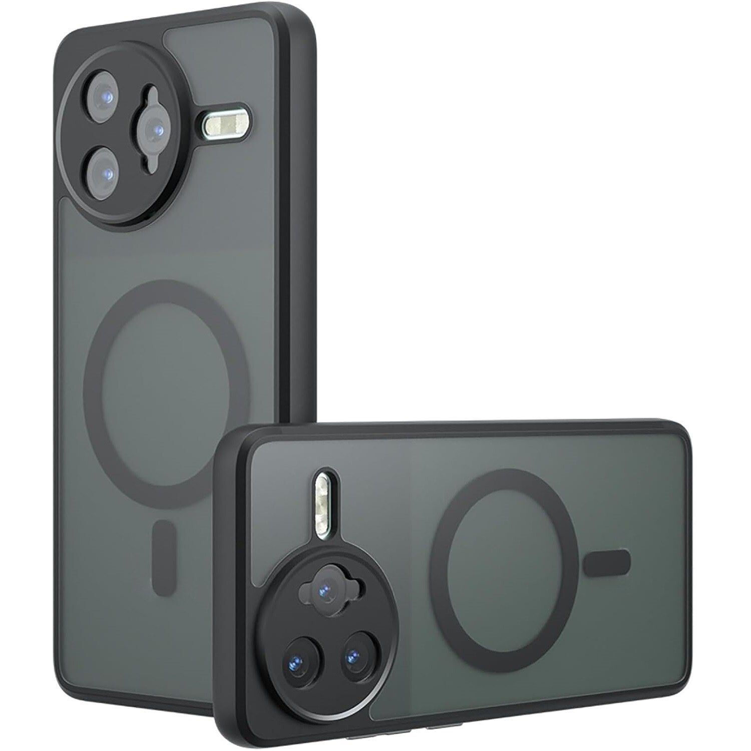 Set Etui Pentru Xiaomi Poco F7 Ultra, Compatibil Cu Magsafe, Erbord Matt Case, Negru Si Sticla Securizata, Erbord, Matt Case, Etui Hibrid Din Policarbonat Si Poliuretan Termoplastic, Protejeaza Impotriva Daunelor Mecanice, Negru