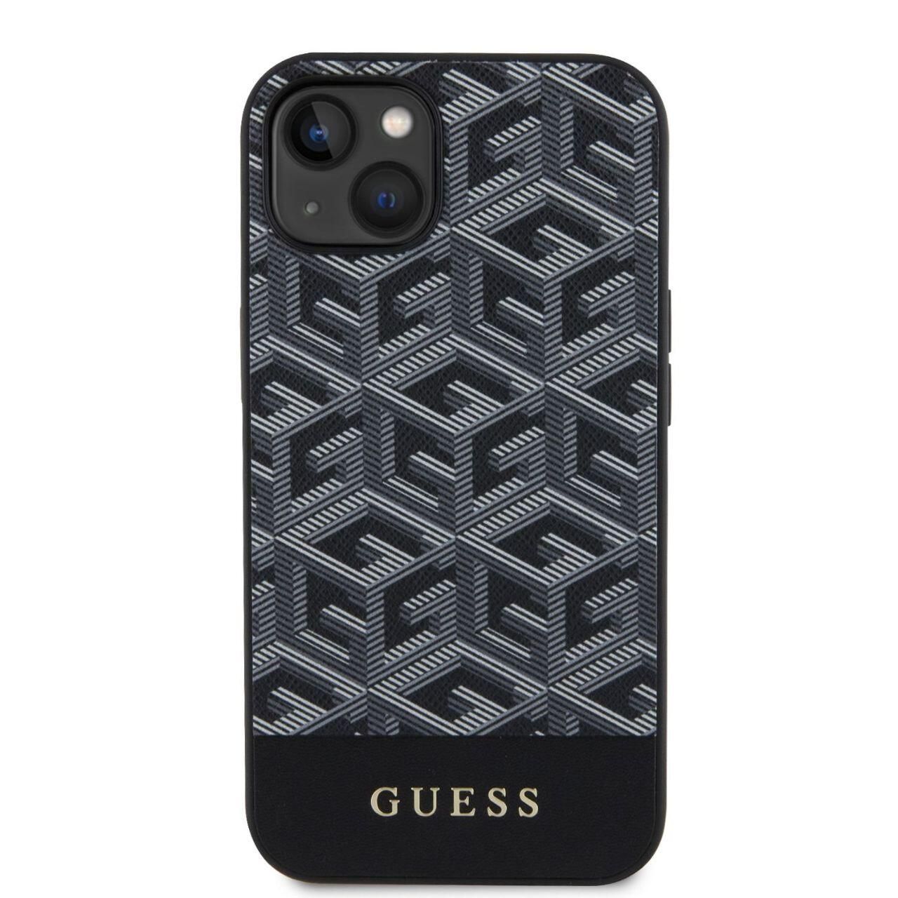 Husa de protectie Guess G Cube tip MagSafe pentru iPhone 14, Negru