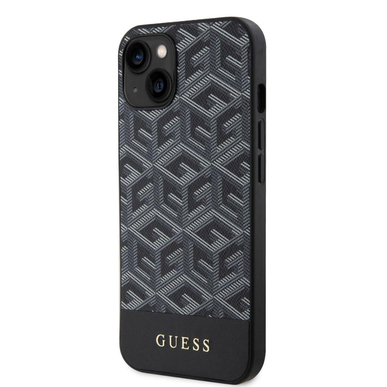 Husa de protectie Guess G Cube tip MagSafe pentru iPhone 14, Negru