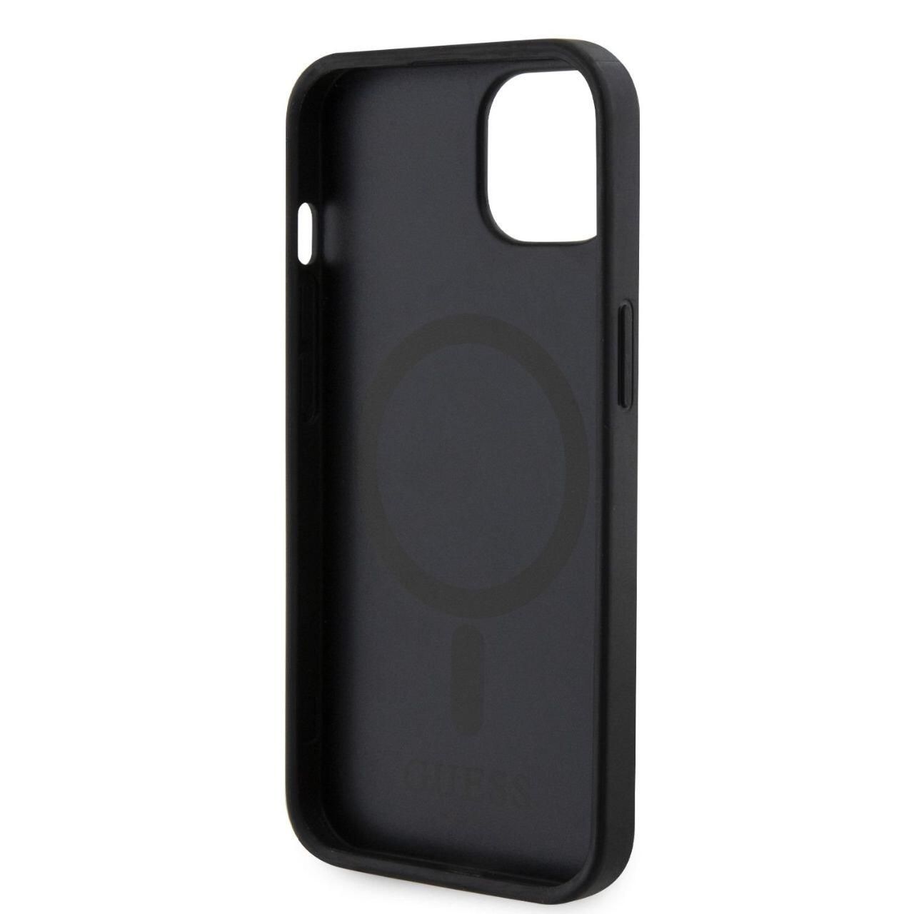 Husa de protectie Guess G Cube tip MagSafe pentru iPhone 14, Negru