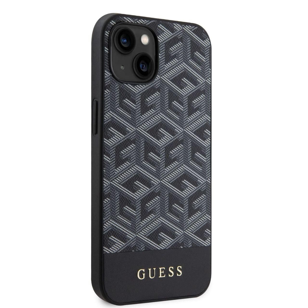 Husa de protectie Guess G Cube tip MagSafe pentru iPhone 14, Negru