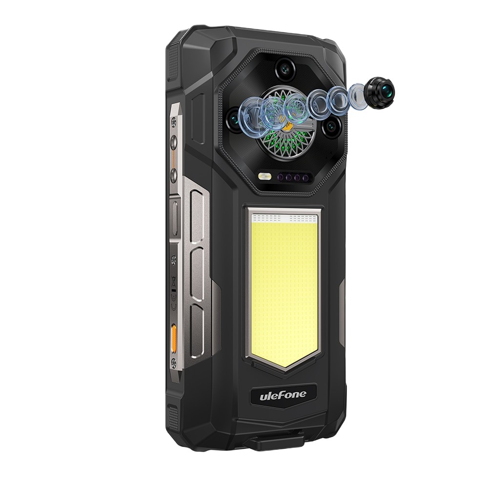 Telefon mobil Ulefone Armor 33, Dual SIM, 4G, IPS 6.95-inch 120Hz 700nits, 24GB RAM / 512GB, Camera 50MP + 64MP + 50MP, RGB Infinite Halo 2.0, Lantera LED 1100 Lumeni, 25500mAh, NFC, IP68/IP69K, Android 15