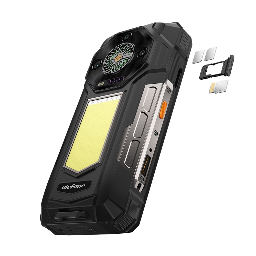 Telefon mobil Ulefone Armor 33, Dual SIM, 4G, IPS 6.95-inch 120Hz 700nits, 24GB RAM / 512GB, Camera 50MP + 64MP + 50MP, RGB Infinite Halo 2.0, Lantera LED 1100 Lumeni, 25500mAh, NFC, IP68/IP69K, Android 15