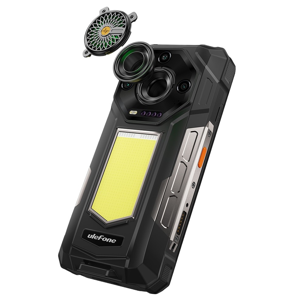Telefon mobil Ulefone Armor 33, Dual SIM, 4G, IPS 6.95-inch 120Hz 700nits, 24GB RAM / 512GB, Camera 50MP + 64MP + 50MP, RGB Infinite Halo 2.0, Lantera LED 1100 Lumeni, 25500mAh, NFC, IP68/IP69K, Android 15