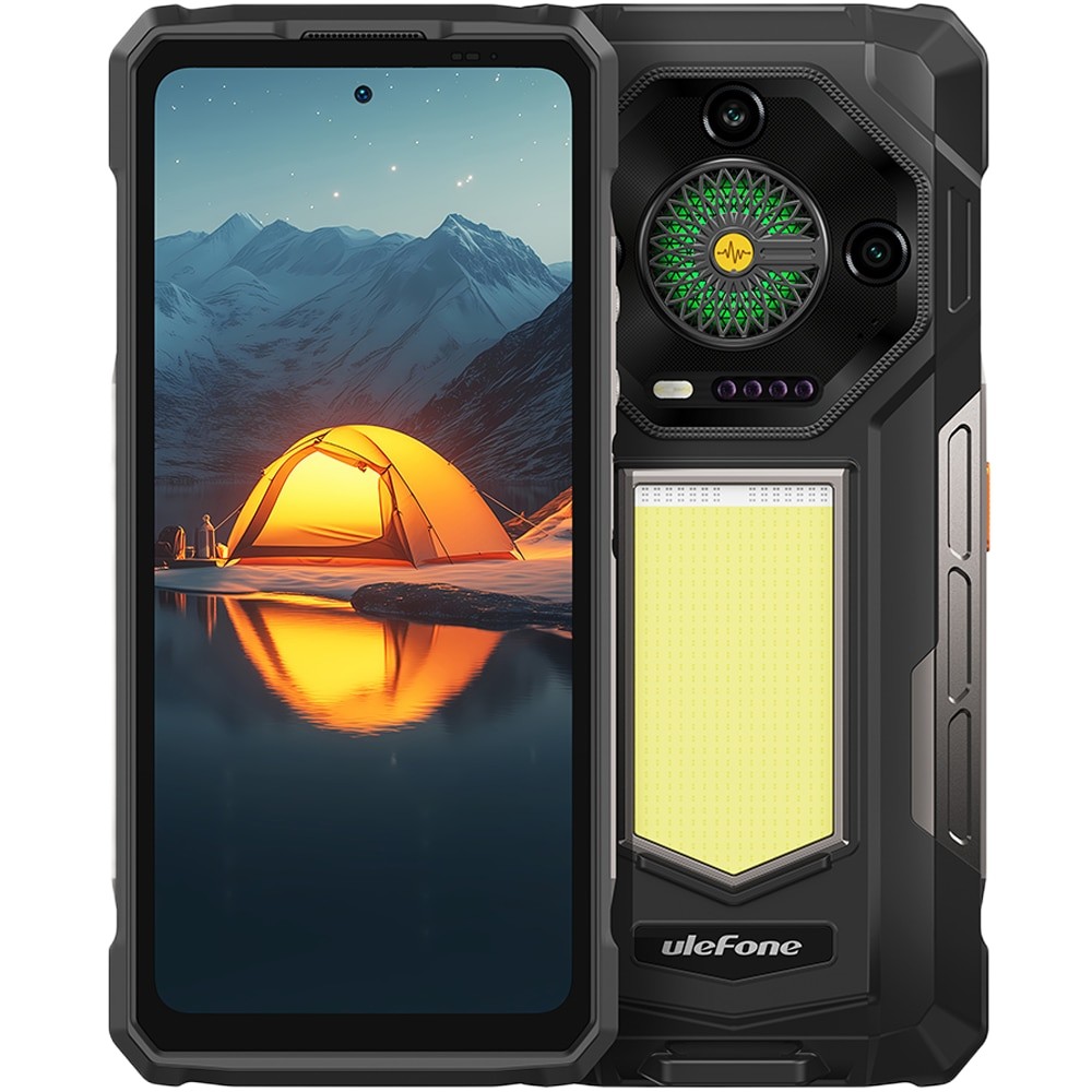 Telefon mobil Ulefone Armor 33, Dual SIM, 4G, IPS 6.95-inch 120Hz 700nits, 24GB RAM / 512GB, Camera 50MP + 64MP + 50MP, RGB Infinite Halo 2.0, Lantera LED 1100 Lumeni, 25500mAh, NFC, IP68/IP69K, Android 15