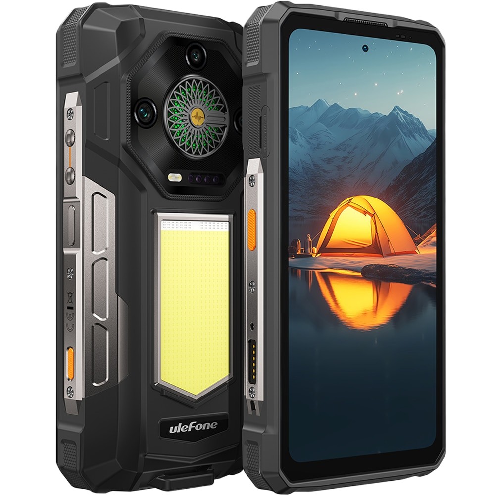 Telefon mobil Ulefone Armor 33, Dual SIM, 4G, IPS 6.95-inch 120Hz 700nits, 24GB RAM / 512GB, Camera 50MP + 64MP + 50MP, RGB Infinite Halo 2.0, Lantera LED 1100 Lumeni, 25500mAh, NFC, IP68/IP69K, Android 15