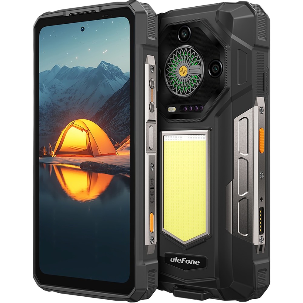 Telefon mobil Ulefone Armor 33, Dual SIM, 4G, IPS 6.95-inch 120Hz 700nits, 24GB RAM / 512GB, Camera 50MP + 64MP + 50MP, RGB Infinite Halo 2.0, Lantera LED 1100 Lumeni, 25500mAh, NFC, IP68/IP69K, Android 15
