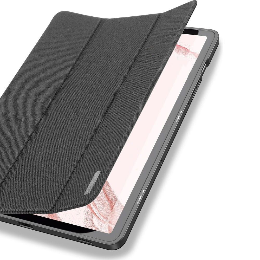 Tablete Samsung Galaxy Tab S9 FE+ compatibile 12.4 inch (SM-X610, SM-X616) - Husa neagra rezistenta la socuri DUX DUCIS DOMO, cu suport creion