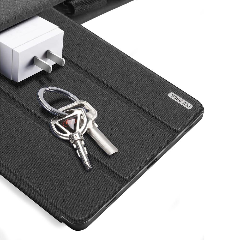 Tablete Samsung Galaxy Tab S9 FE+ compatibile 12.4 inch (SM-X610, SM-X616) - Husa neagra rezistenta la socuri DUX DUCIS DOMO, cu suport creion