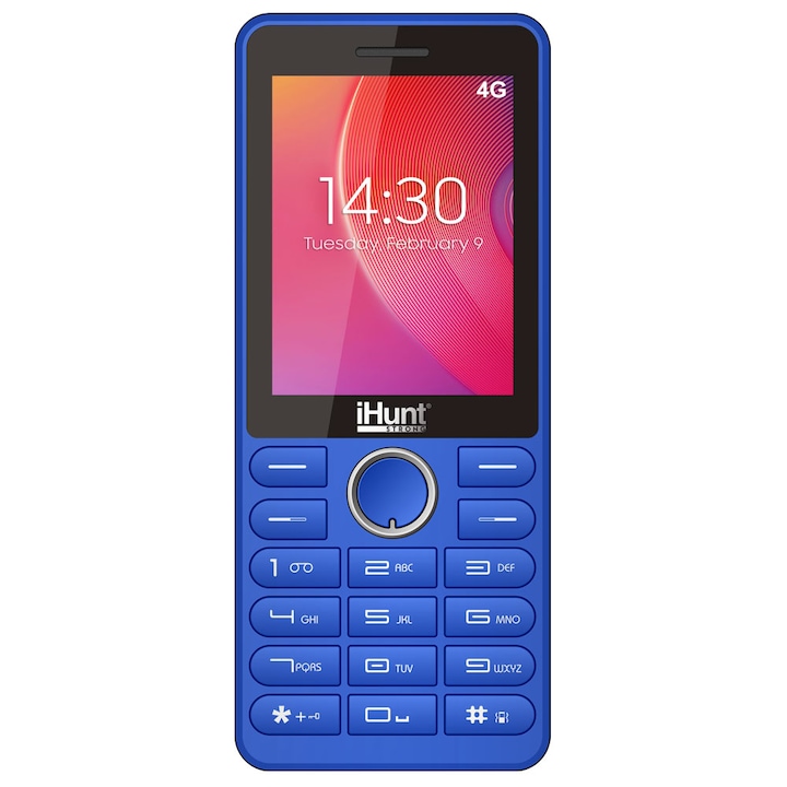 Telefon mobil iHunt i7 4G 2021, Dual SIM, 128MB, 64MB RAM, 4G, Blue