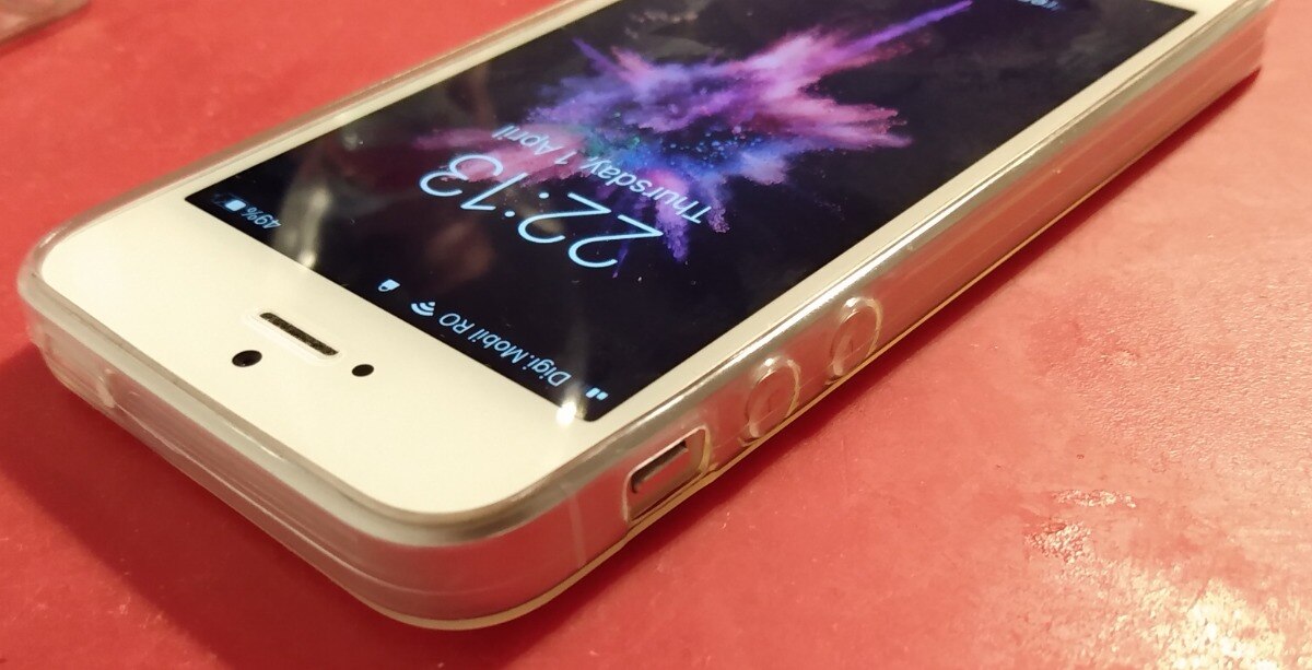 Husa Slim TPU pentru iPhone SE / 5S, 0.5 mm, Transparent