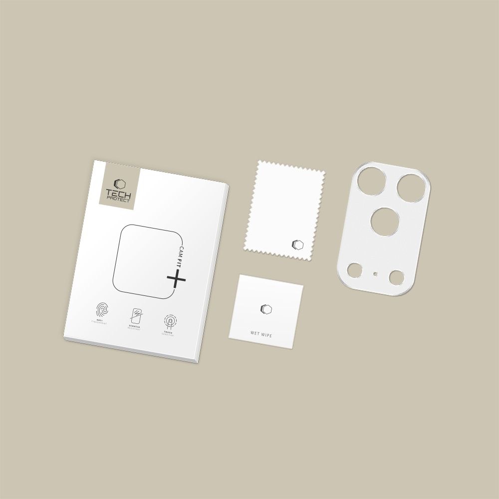 Folie sticla camera foto Tech-Protect CamAlloy Fit Plus compatibila cu iPhone 17 Pro Max, Silver
