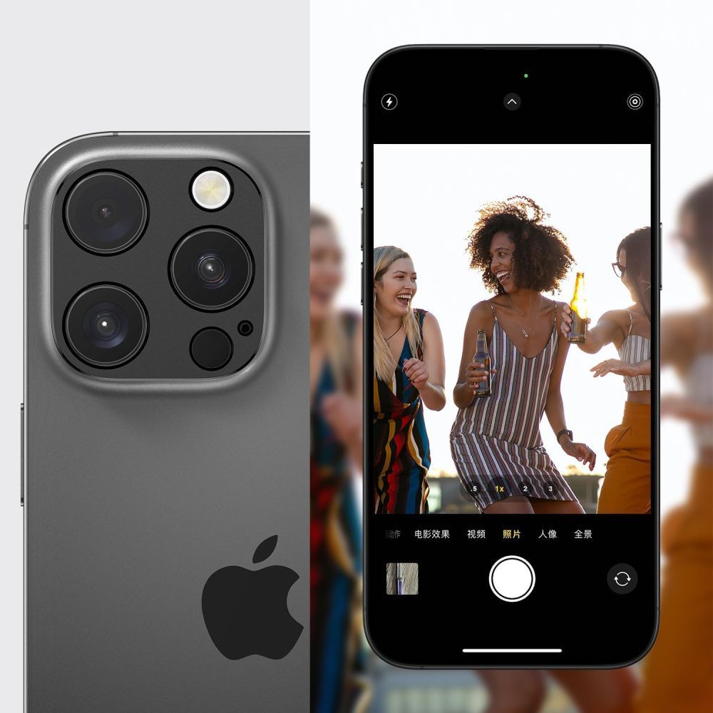 Folie sticla camera foto Tech-Protect CamAlloy Fit Plus compatibila cu iPhone 17 Pro Max, Silver