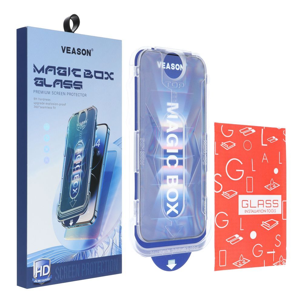 Folie Sticla Veason Easy Install Compatibila Cu iPhone 17 Pro, Aplicator Inclus, Montaj Rapid