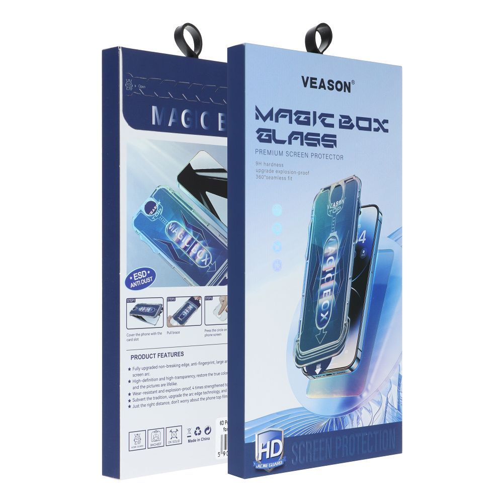 Folie Sticla Veason Easy Install Compatibila Cu iPhone 17 Pro, Aplicator Inclus, Montaj Rapid
